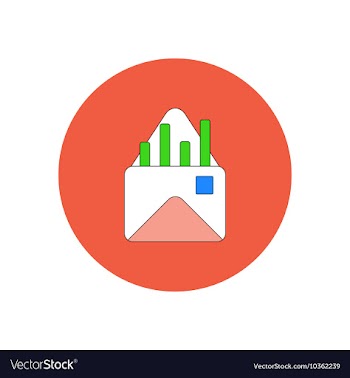 In flat design of column chart vector image