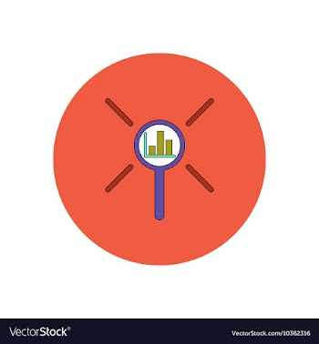 In flat design of column chart vector image