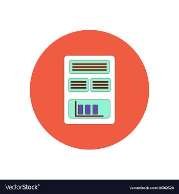 In flat design of column chart vector image