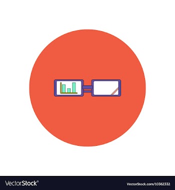 In flat design of column chart vector image