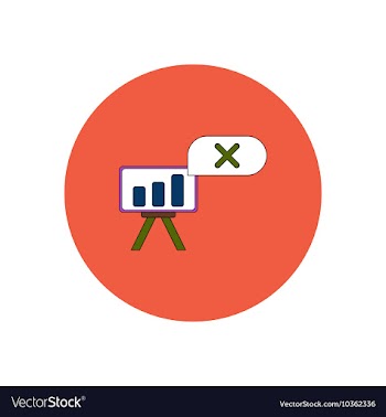 In flat design of column chart vector image