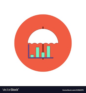 In flat design of column chart vector image