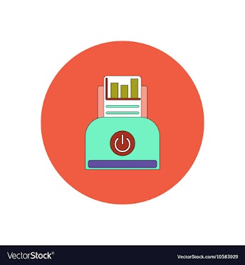 In flat design of column chart vector image