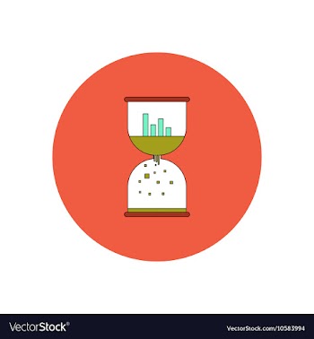 In flat design of column chart vector image