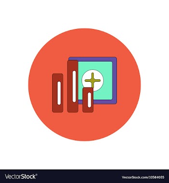 In flat design of column chart vector image