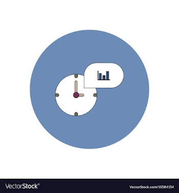 In flat design of column chart vector image