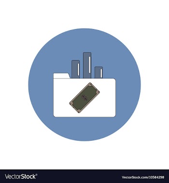 In flat design of column chart vector image