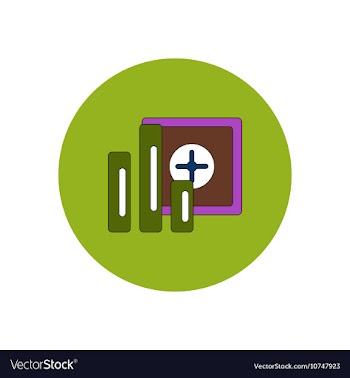 In flat design of column chart vector image