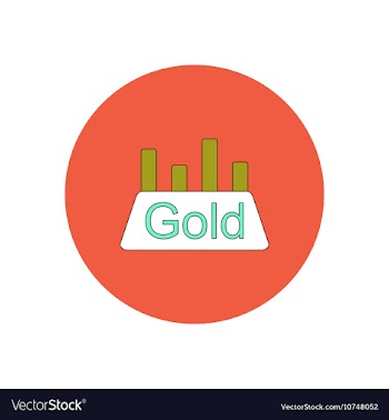 In flat design of column chart vector image