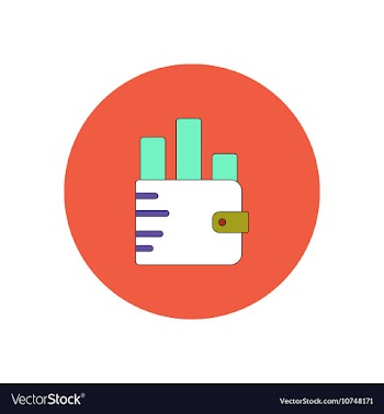 In flat design of column chart vector image