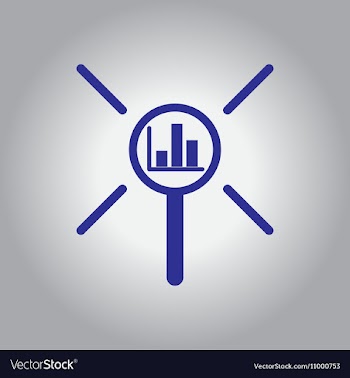 In flat design of column chart vector image
