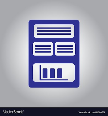 In flat design of column chart vector image