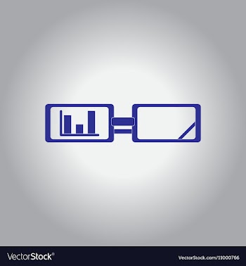In flat design of column chart vector image