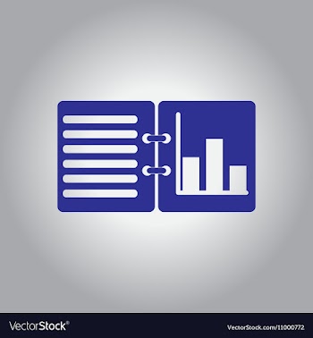 In flat design of column chart vector image