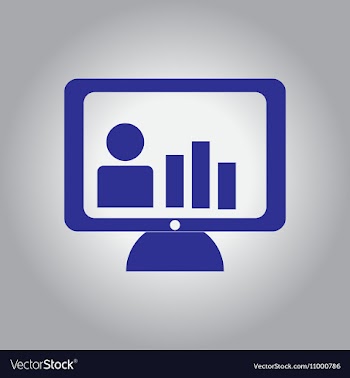 In flat design of column chart vector image