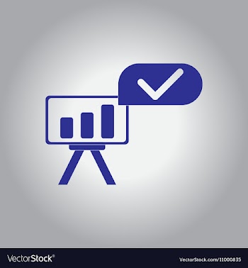 In flat design of column chart vector image
