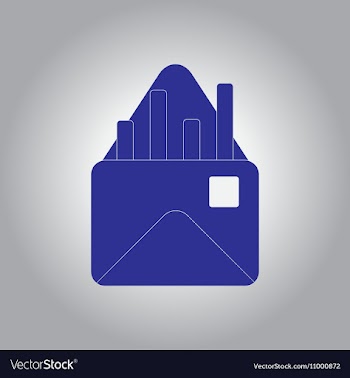 In flat design of column chart vector image