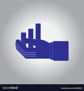 In flat design of column chart vector image