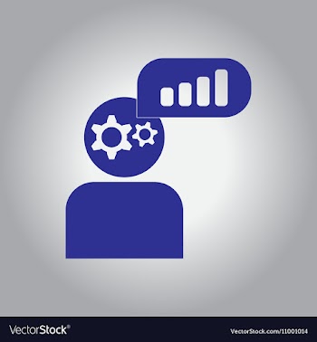 In flat design of column chart vector image