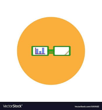 In flat design of column chart vector image