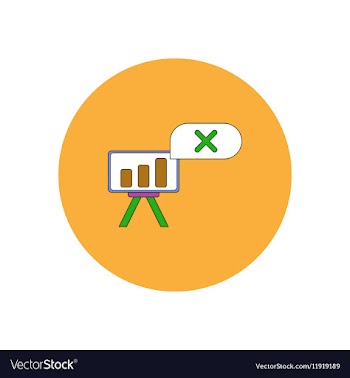 In flat design of column chart vector image