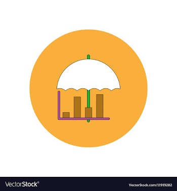 In flat design of column chart vector image
