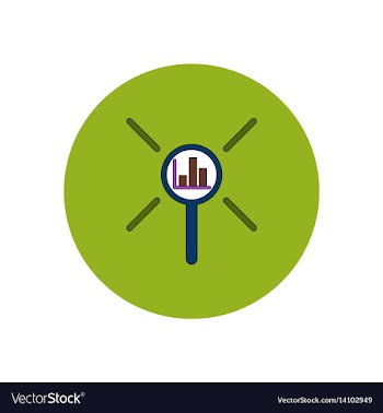 In flat design of column chart vector image