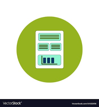 In flat design of column chart vector image