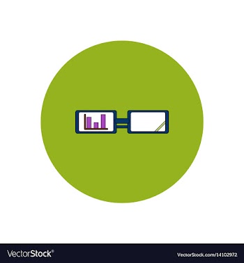 In flat design of column chart vector image