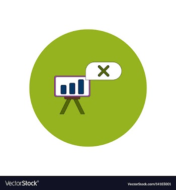 In flat design of column chart vector image