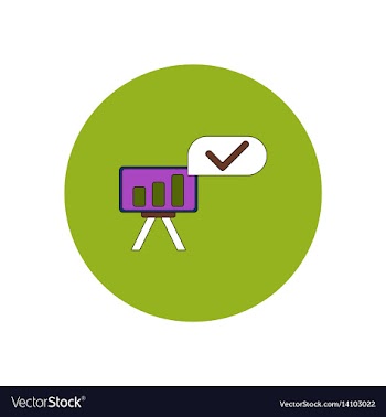 In flat design of column chart vector image
