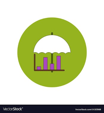In flat design of column chart vector image