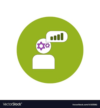 In flat design of column chart vector image