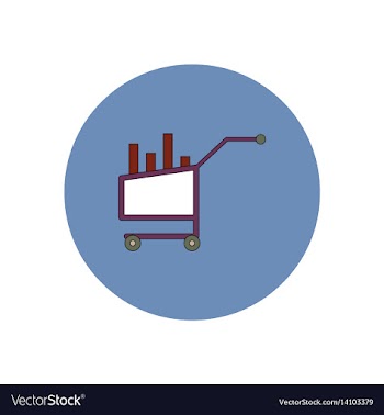 In flat design of column chart vector image