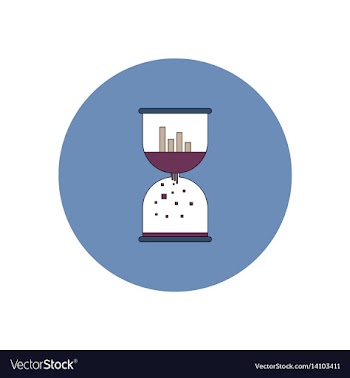 In flat design of column chart vector image
