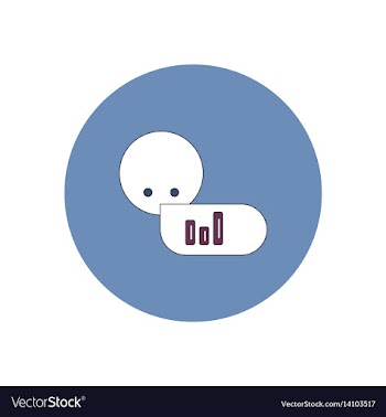 In flat design of column chart vector image