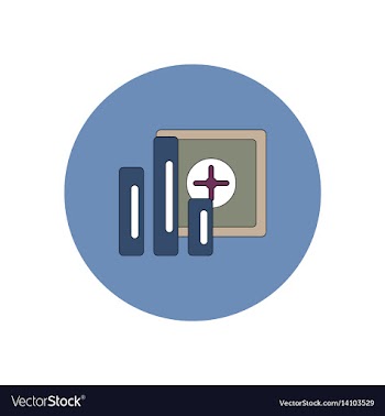 In flat design of column chart vector image
