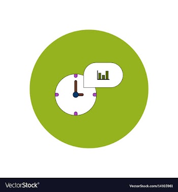 In flat design of column chart vector image