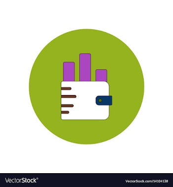 In flat design of column chart vector image
