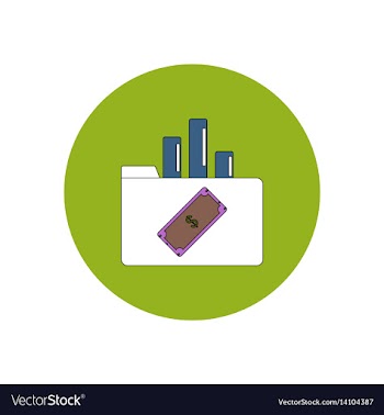 In flat design of column chart vector image