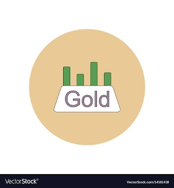In flat design of column chart vector image