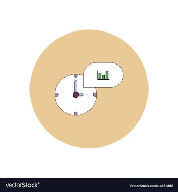 In flat design of column chart vector image