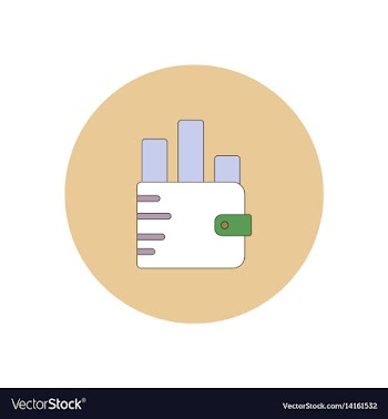 In flat design of column chart vector image