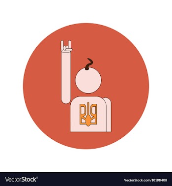 In flat design of Cossack and vector image