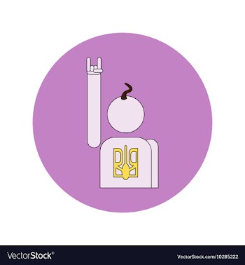 In flat design of Cossack and vector image