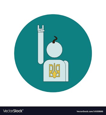 In flat design of cossack and vector image