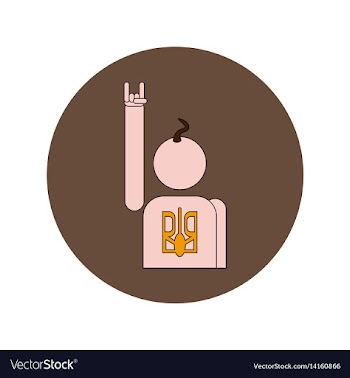 In flat design of cossack and vector image