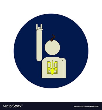 In flat design of cossack and vector image