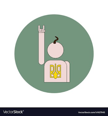 In flat design of cossack and vector image