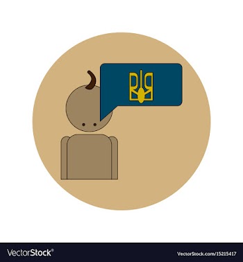 In flat design of cossack and vector image